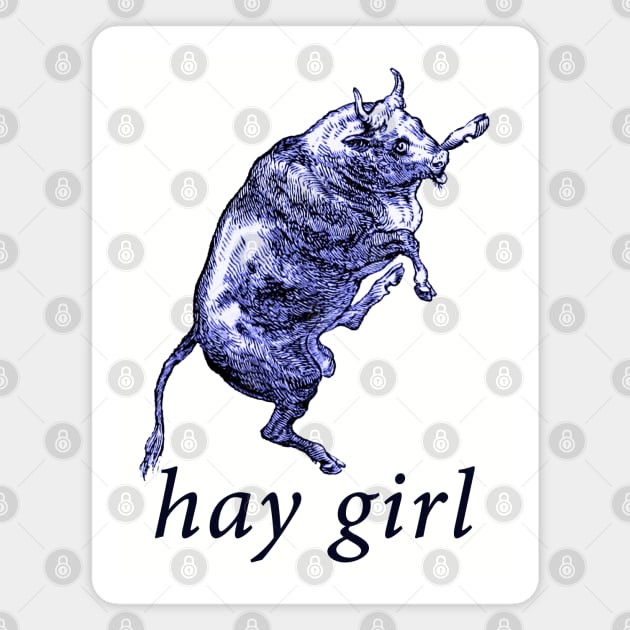 hay girl. Magnet by alienfolklore